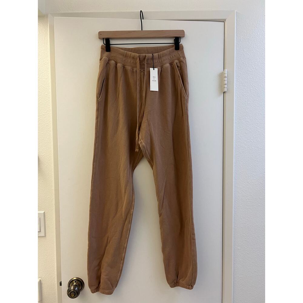 NWT Unsubscribed Joggers tan brown size S cotton